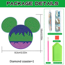 Load image into Gallery viewer, DIY Diamond Painting Coasters Mickey Kit Cartoon Coasters for Adults Kids
