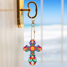 Load image into Gallery viewer, 6pcs Cross Diamond Painting Keychain DIY Diamond Mosaic Kit Bag Pendant
