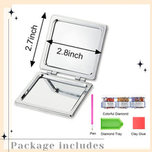Load image into Gallery viewer, DIY Diamond Art Mosaic Makeup Mirror Art Craft Set Mandala Pattern Pocket Mirror
