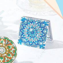 Load image into Gallery viewer, DIY Diamond Art Mosaic Makeup Mirror Art Craft Set Mandala Pattern Pocket Mirror
