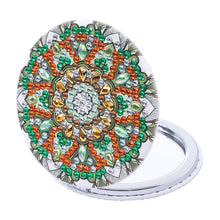 Load image into Gallery viewer, DIY Diamond Art Mosaic Makeup Mirror Art Craft Set Mandala Pattern Pocket Mirror

