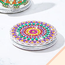 Load image into Gallery viewer, DIY Diamond Art Mosaic Makeup Mirror Art Craft Set Mandala Pattern Pocket Mirror
