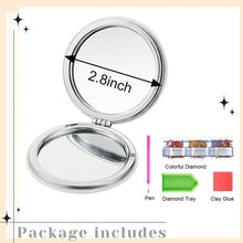 Load image into Gallery viewer, DIY Diamond Art Mosaic Makeup Mirror Art Craft Set Mandala Pattern Pocket Mirror
