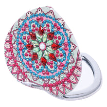 Load image into Gallery viewer, DIY Diamond Art Mosaic Makeup Mirror Art Craft Set Mandala Pattern Pocket Mirror
