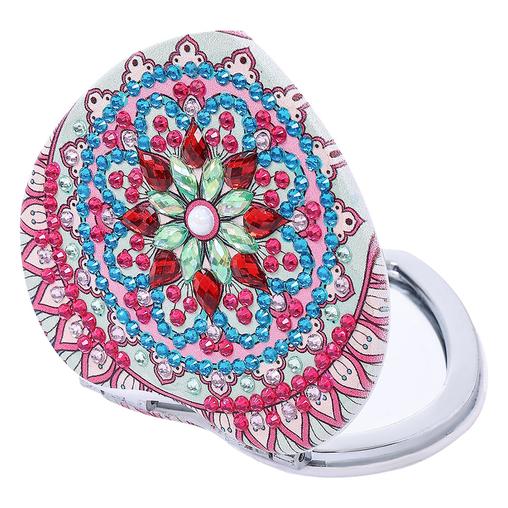 DIY Diamond Art Mosaic Makeup Mirror Art Craft Set Mandala Pattern Pocket Mirror