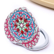 Load image into Gallery viewer, DIY Diamond Art Mosaic Makeup Mirror Art Craft Set Mandala Pattern Pocket Mirror
