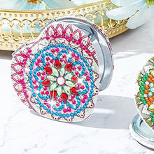 Load image into Gallery viewer, DIY Diamond Art Mosaic Makeup Mirror Art Craft Set Mandala Pattern Pocket Mirror
