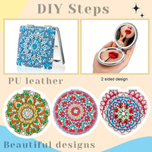 Load image into Gallery viewer, DIY Diamond Art Mosaic Makeup Mirror Art Craft Set Mandala Pattern Pocket Mirror
