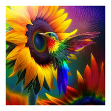 Load image into Gallery viewer, Diamond Painting - Full Round - Sunflowers and Hummingbirds (30*30CM)
