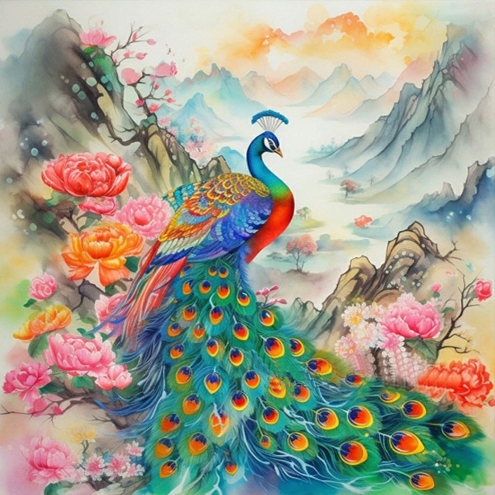 Diamond Painting - Full Round - take off peacock phoenix (30*30CM)