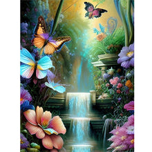 Load image into Gallery viewer, Diamond Painting - Full Round - Butterfly Waterfall (30*40CM)

