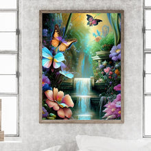 Load image into Gallery viewer, Diamond Painting - Full Round - Butterfly Waterfall (30*40CM)
