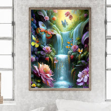 Load image into Gallery viewer, Diamond Painting - Full Round - Butterfly Waterfall (30*40CM)
