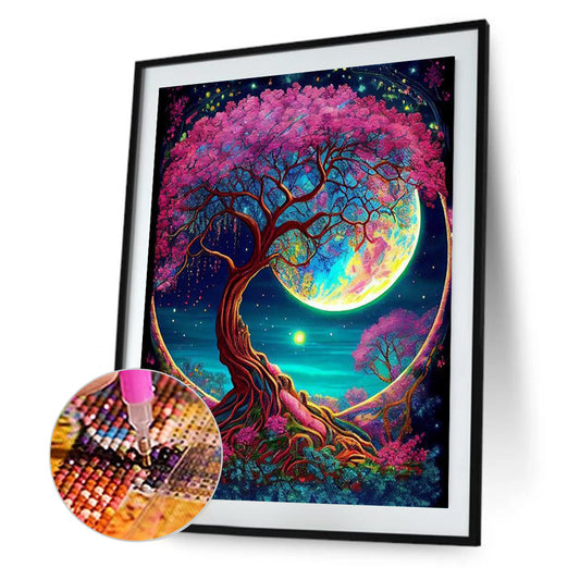 Diamond Painting - Full Round - Moonlight Tree of Life (30*40CM)