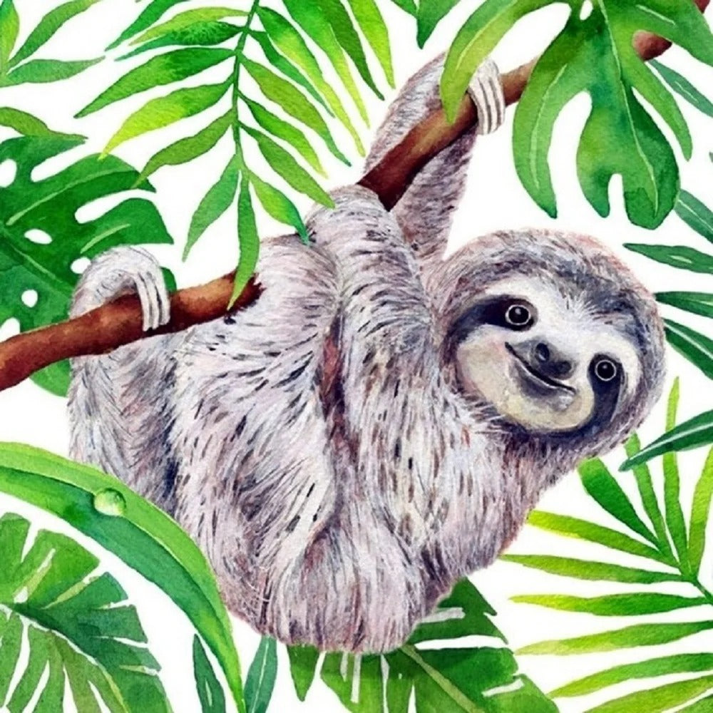 Diamond Painting - Full Round - naughty sloth (30*30CM)