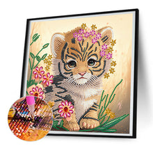 Load image into Gallery viewer, Diamond Painting - Partial Special Shaped - little tiger (30*30CM)
