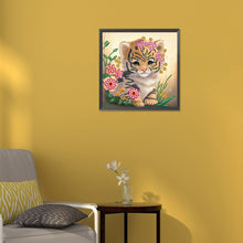 Load image into Gallery viewer, Diamond Painting - Partial Special Shaped - little tiger (30*30CM)
