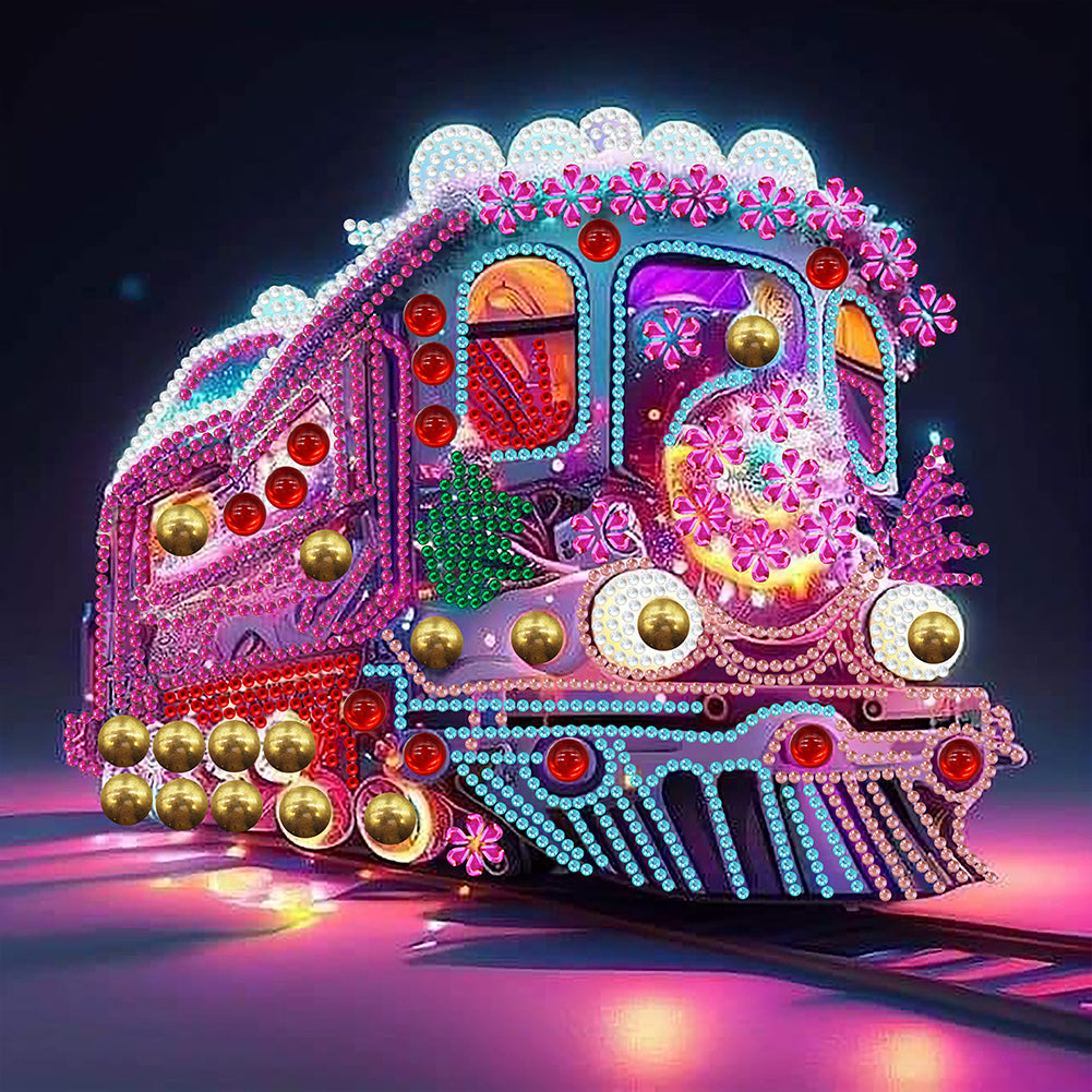 Diamond Painting - Partial Special Shaped - Lantern Train (30*30CM)