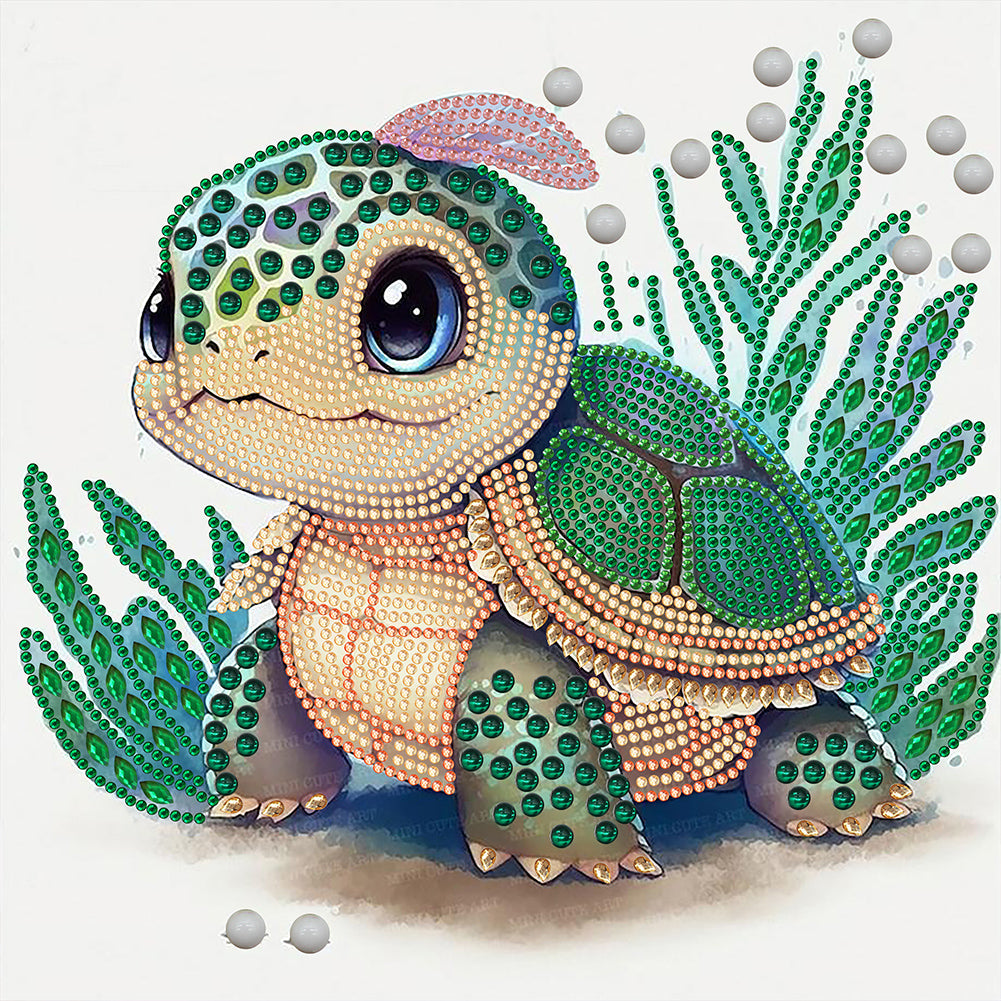 Diamond Painting - Partial Special Shaped - little turtle (30*30CM)