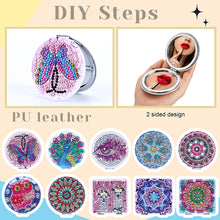 Load image into Gallery viewer, DIY Diamond Painting Makeup Mirror Portable Diamond Art Mosaic Makeup Mirror
