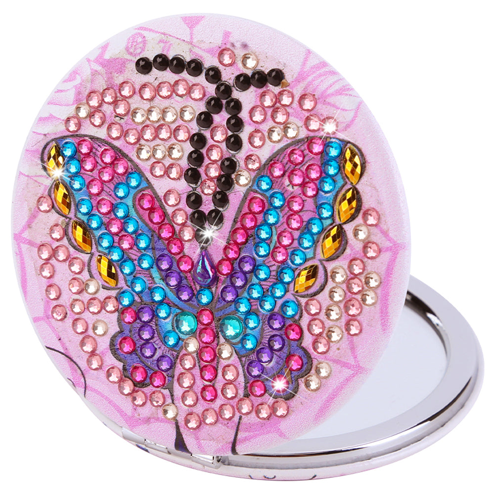 DIY Diamond Painting Makeup Mirror Portable Diamond Art Mosaic Makeup Mirror