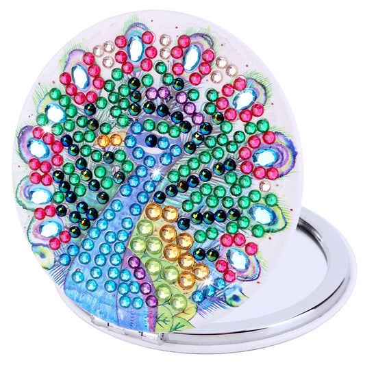 DIY Diamond Painting Makeup Mirror Portable Diamond Art Mosaic Makeup Mirror