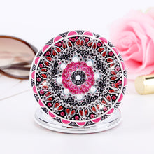 Load image into Gallery viewer, DIY Diamond Painting Makeup Mirror Portable Diamond Art Mosaic Makeup Mirror
