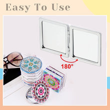 Load image into Gallery viewer, DIY Diamond Painting Makeup Mirror Portable Diamond Art Mosaic Makeup Mirror
