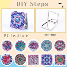 Load image into Gallery viewer, DIY Diamond Painting Makeup Mirror Portable Diamond Art Mosaic Makeup Mirror
