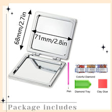 Load image into Gallery viewer, DIY Diamond Painting Makeup Mirror Portable Diamond Art Mosaic Makeup Mirror
