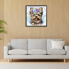 Load image into Gallery viewer, Diamond Painting - Full Round - yorkshire terrier (30*30CM)
