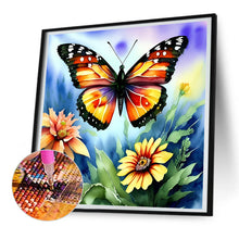 Load image into Gallery viewer, Diamond Painting - Full Round - butterfly in the garden (30*30CM)
