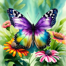 Load image into Gallery viewer, Diamond Painting - Full Round - butterfly in the garden (30*30CM)
