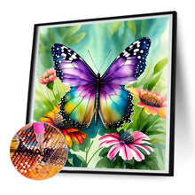 Load image into Gallery viewer, Diamond Painting - Full Round - butterfly in the garden (30*30CM)

