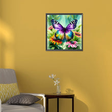 Load image into Gallery viewer, Diamond Painting - Full Round - butterfly in the garden (30*30CM)
