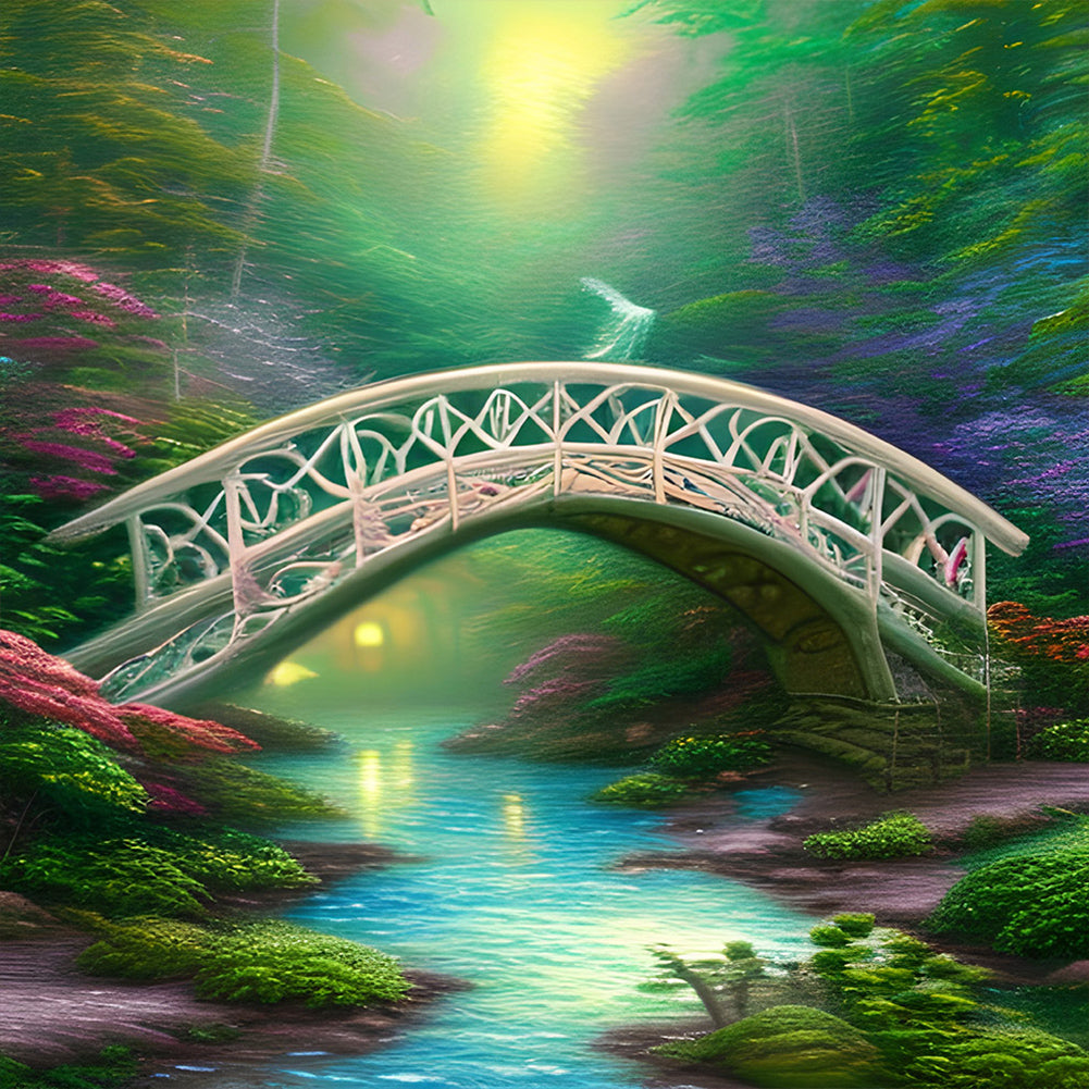 Diamond Painting - Full Round - park arch bridge (30*30CM)