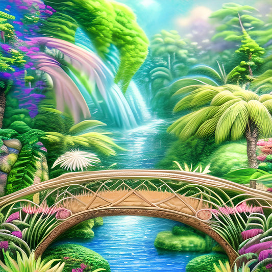 Diamond Painting - Full Round - park arch bridge (30*30CM)