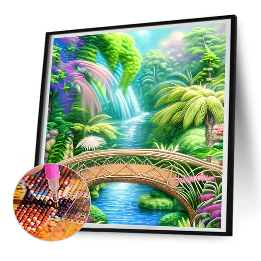 Diamond Painting - Full Round - park arch bridge (30*30CM)