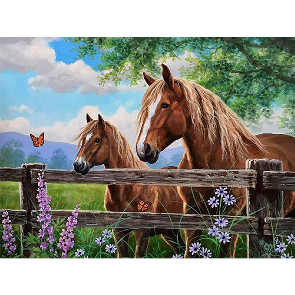 Diamond Painting - Full Round - mustang (40*30CM)