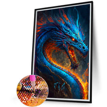 Load image into Gallery viewer, Diamond Painting - Full Square - western blue dragon (45*60CM)
