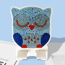 Load image into Gallery viewer, DIY Diamond Painting Phone Holder for Desktop Crystal Resin Craft (Owl 2)
