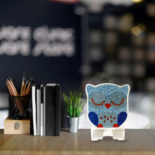 Load image into Gallery viewer, DIY Diamond Painting Phone Holder for Desktop Crystal Resin Craft (Owl 2)
