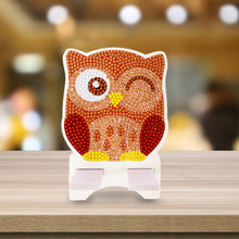 Load image into Gallery viewer, DIY Diamond Painting Phone Holder for Desktop Crystal Resin Craft (Owl 5)
