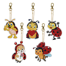 Load image into Gallery viewer, 5pcs Diamond Art Keychains Handmade DIY Christmas Decoration Gift (q001)
