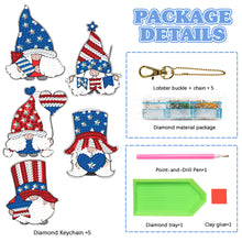 Load image into Gallery viewer, 5pcs Diamond Art Keychains Handmade DIY Christmas Decoration Gift (Q010)
