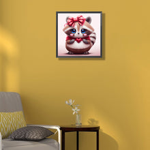 Load image into Gallery viewer, Diamond Painting - Full Round - big headed animal raccoon (30*30CM)

