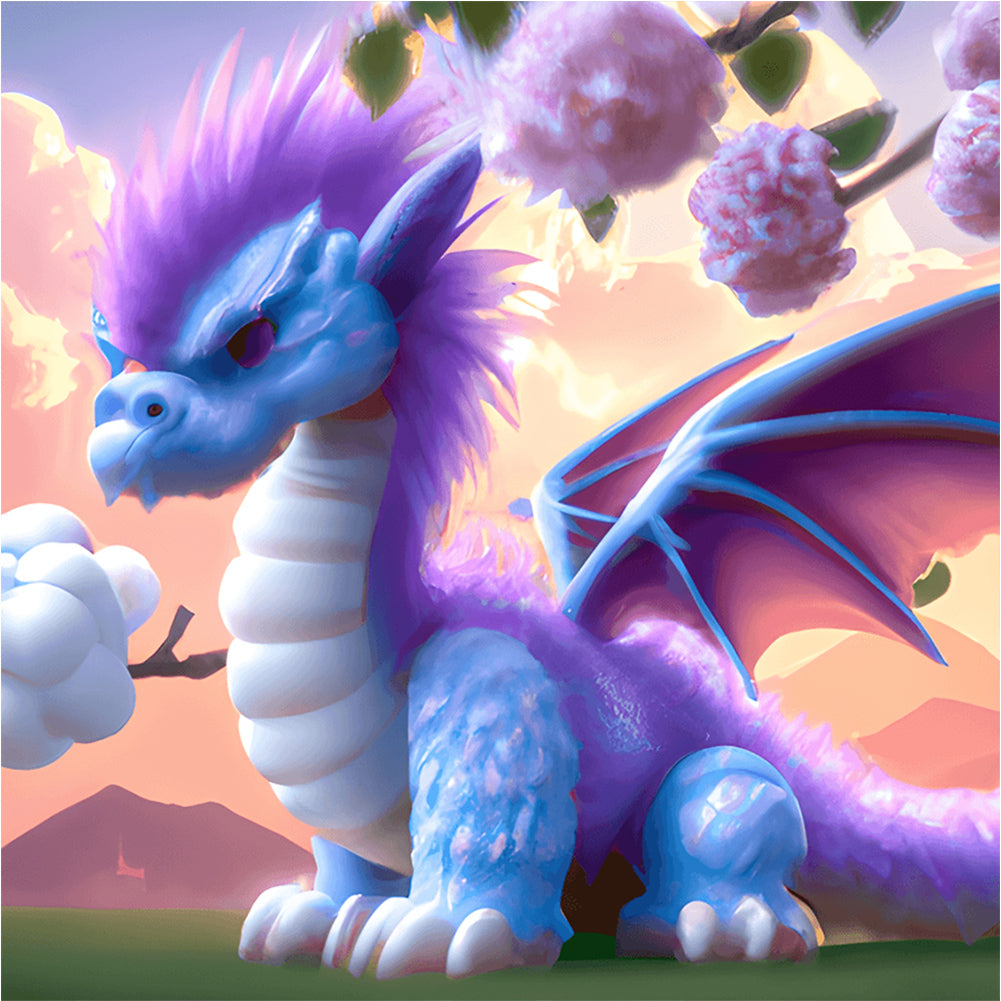 Diamond Painting - Full Round - cartoon pterodactyl (30*30CM)