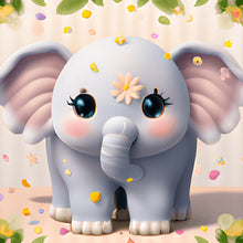 Load image into Gallery viewer, Diamond Painting - Full Round - chubby elephant (30*30CM)
