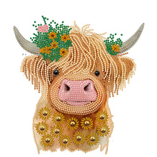 Load image into Gallery viewer, Diamond Painting - Partial Special Shaped - Highland Yak (30*30CM)
