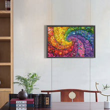 Load image into Gallery viewer, Diamond Painting - Full Round - rainbow flower butterfly swirl (70*50CM)
